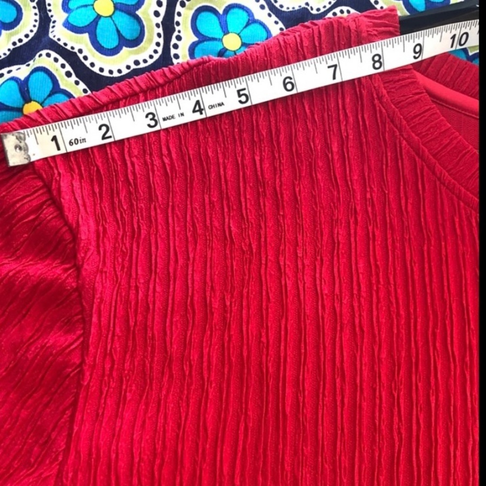 🎁🥂Host Pick🥂 New Eloquii Red Textured Fabric Long Sleeve Retro Dress - Picture 12 of 15